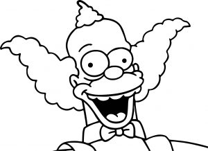 The Simpsons Krusty Coloring Page