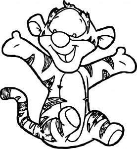 Thoughtful Tigger Coloring Page