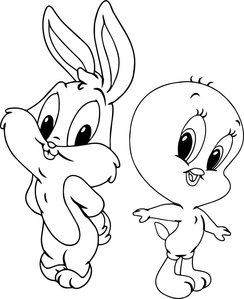 Tweety Bugs Small Coloring Page - Wecoloringpage.com