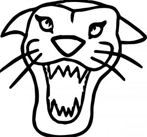 Wild Tiger Face Coloring Page