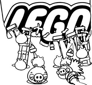 Angry Birds Lego Partnership Feature Coloring Page
