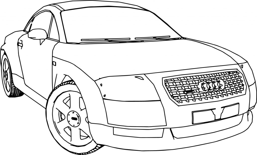 Audi TT Car Turn Coloring Page | Wecoloringpage.com