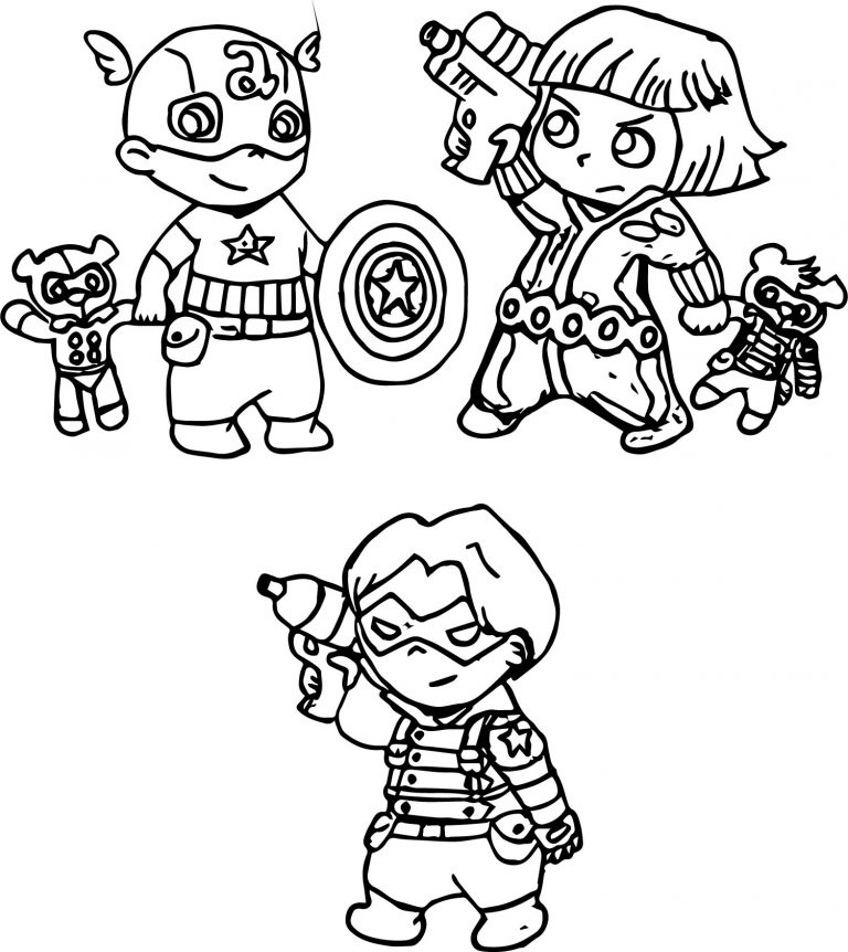 Avengers Three Kids Coloring Page - Wecoloringpage.com