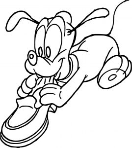 Baby Pluto Shoe Coloring Page