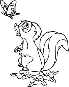 Bambi S Flower The Skunk Flower Butter Coloring Pages