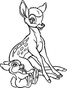 Bambi Thumper Coloring Pages