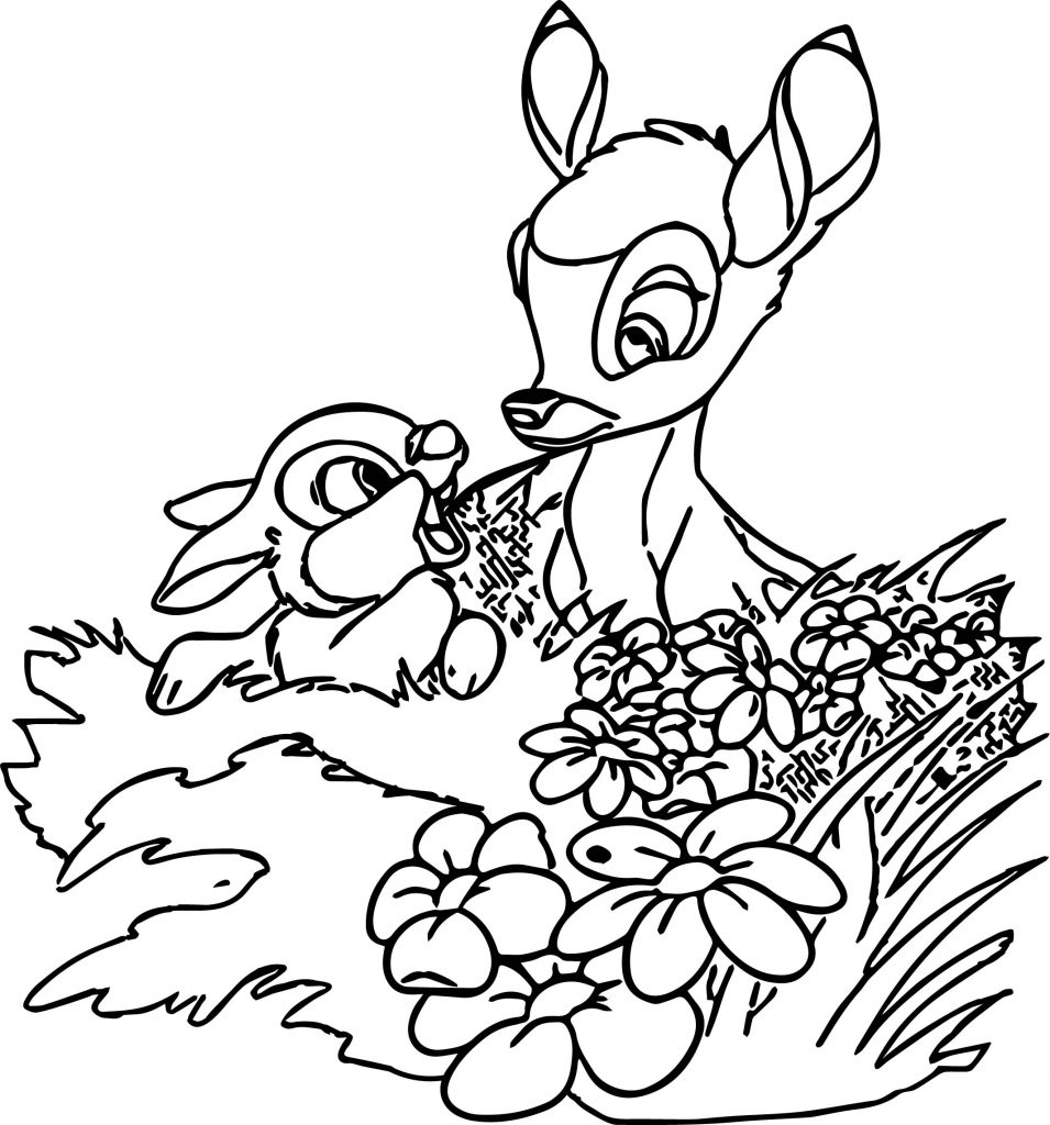 Bambi Weeds Coloring Pages - Wecoloringpage.com