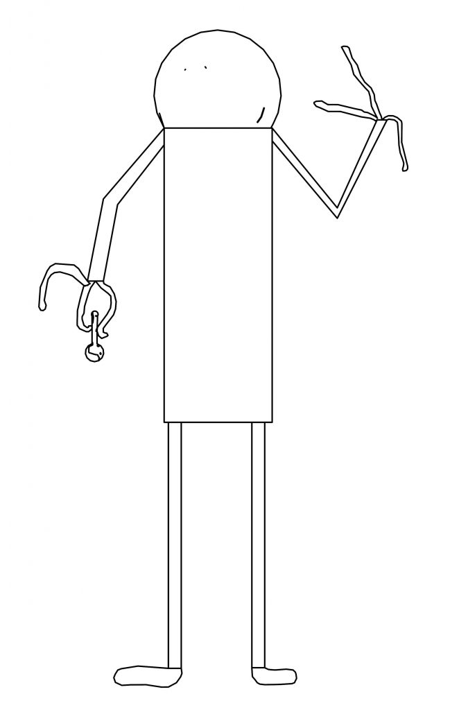 Basic Cartoon Line Character Coloring Page - Wecoloringpage.com