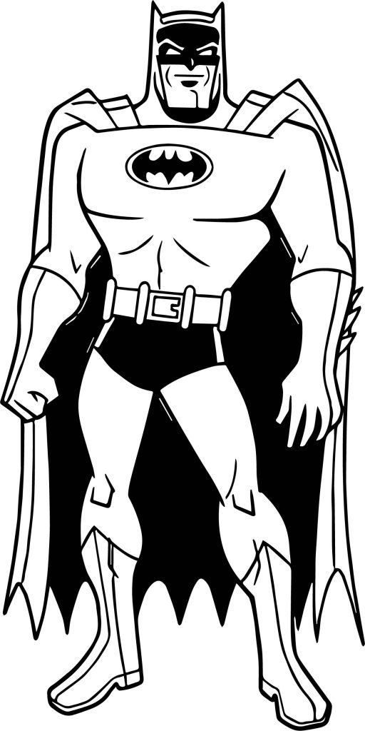 Batman Front View Coloring Pages - Wecoloringpage.com