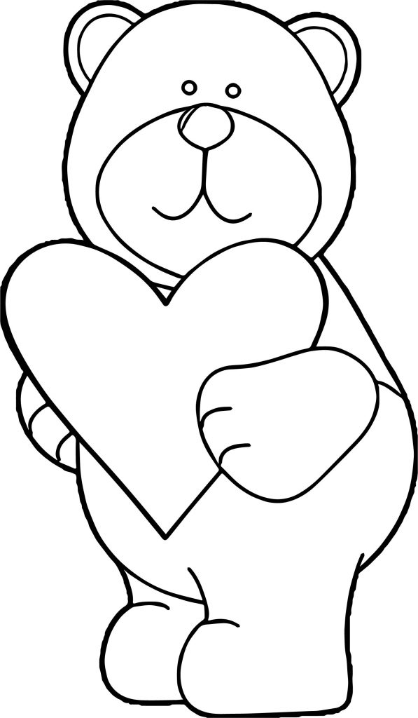 Bear Heart Coloring Page - Wecoloringpage.com