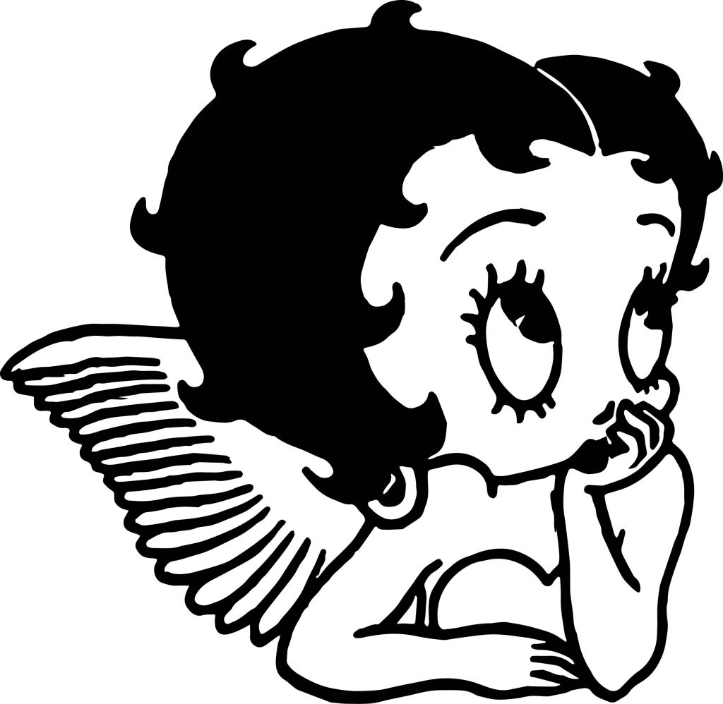 Betty Boob Thinking Coloring Page - Wecoloringpage.com