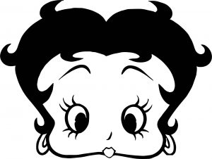 Betty Boop Face Coloring Page