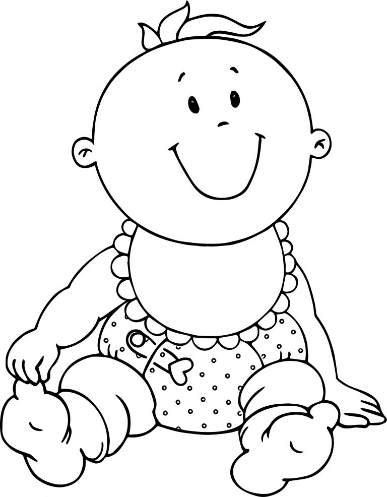 Boy Baby Coloring Page - Wecoloringpage.com