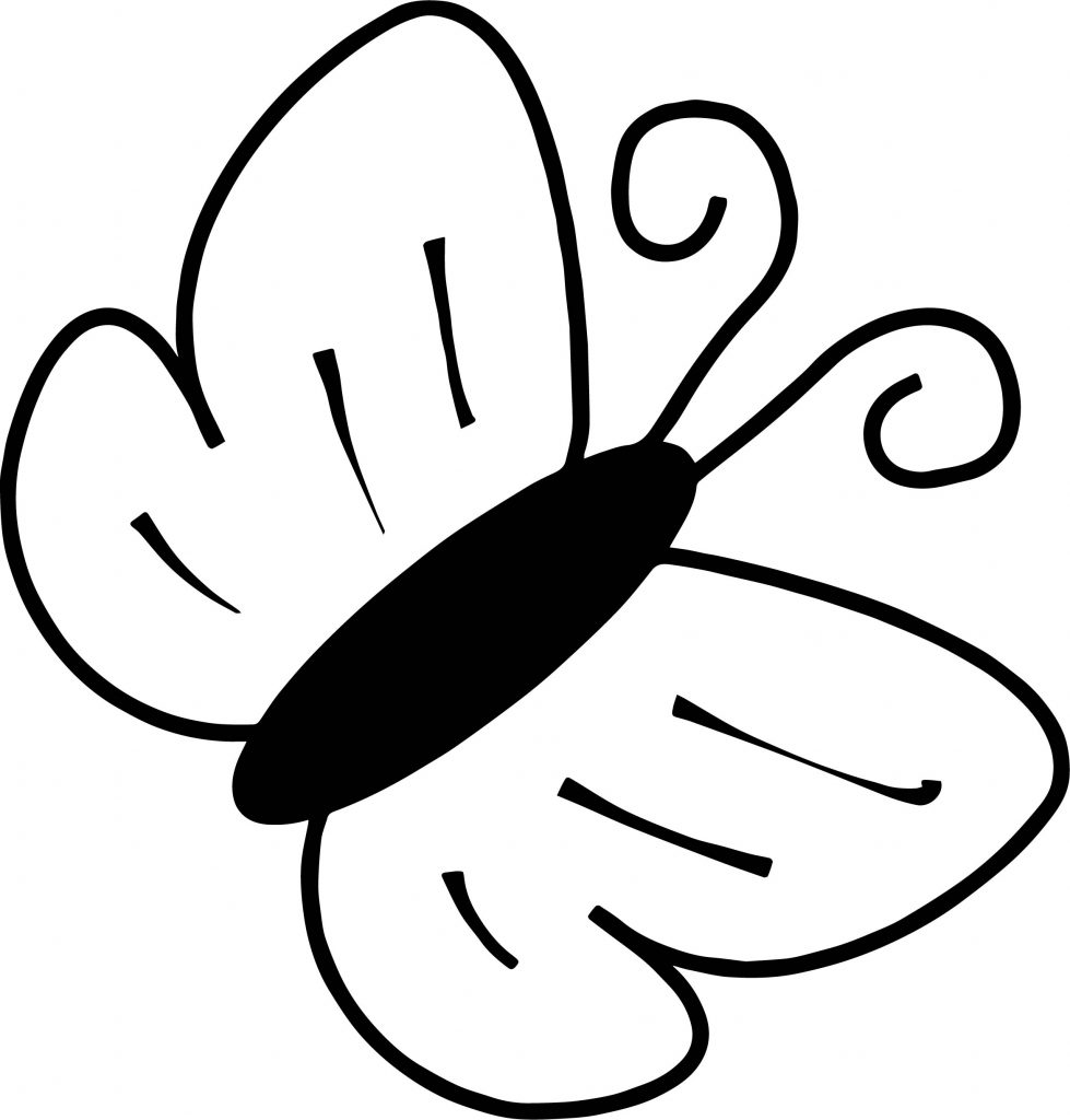 Butterfly Clip Art Cyan Coloring Page - Wecoloringpage.com