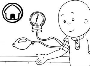 Caillou Check Up Doctor Coloring Page
