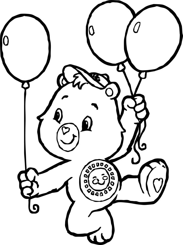 Care Bears Balloons Adventures in Care A Lot Coloring Page ...