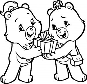 Care Bears Girls Gift Adventures in Care A Lot Coloring Page