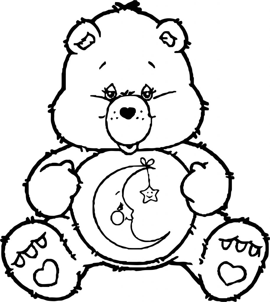 Care Bears Sleep Time Coloring Page - Wecoloringpage.com