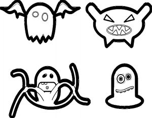 Cartoon Collection Fantasy Cute Cartoons Monster Coloring Page
