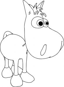 Cartoon Comic Horse Coloring Page