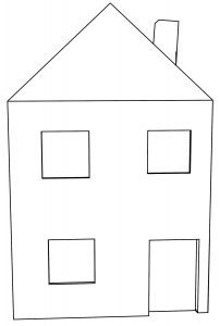 Cartoon House Coloring Page