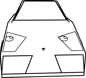 Cartoon Lamborghini Murcielago Coloring Page