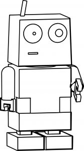 Cartoon Robot Coloring Page