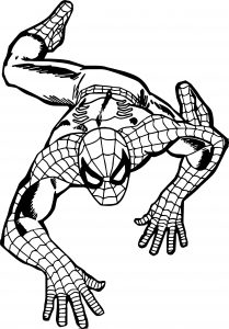Climb Spider Man Coloring Page