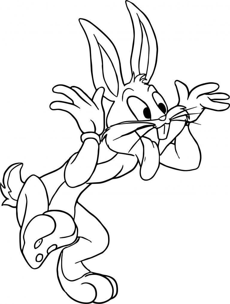 Crazy Bugs Bunny Coloring Page - Wecoloringpage.com