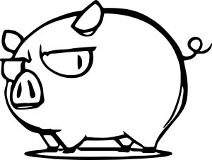 Dont Mess With The Pig Funny Coloring Page