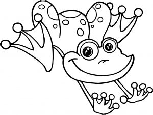 Frog Jumping Coloring Page