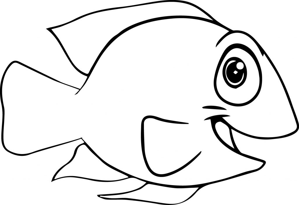 Good Cartoon Fish Coloring Page Sheet - Wecoloringpage.com