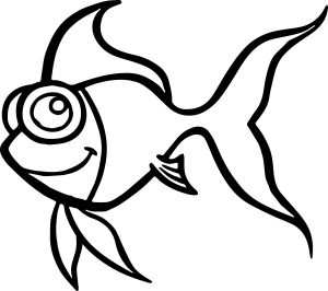Handsome Cartoon Fish Coloring Page Sheet