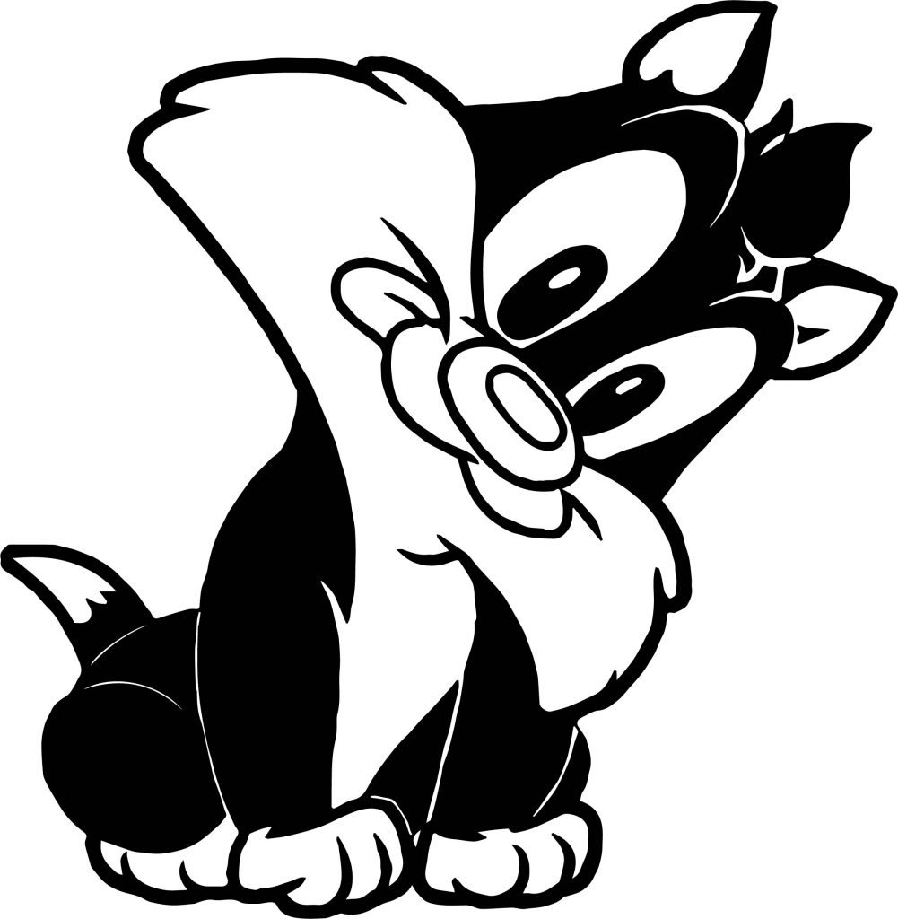 Looney Tunes Baby Black Cat Coloring Page | Wecoloringpage.com