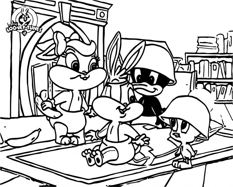 Looney Tunes Baby Character Game Coloring Page - Wecoloringpage.com