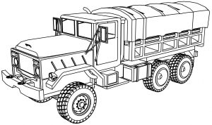 M923 Military Truck Coloring Page