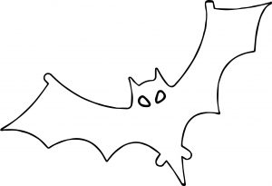 Outline Bat Coloring Page