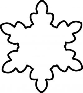 Outline Snowflake Coloring Page