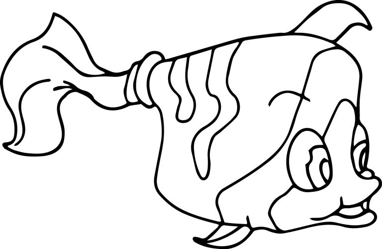 Simple Cartoon Fish Coloring Page Sheet - Wecoloringpage.com