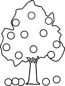 Sixteen Apple Tree Coloring Page