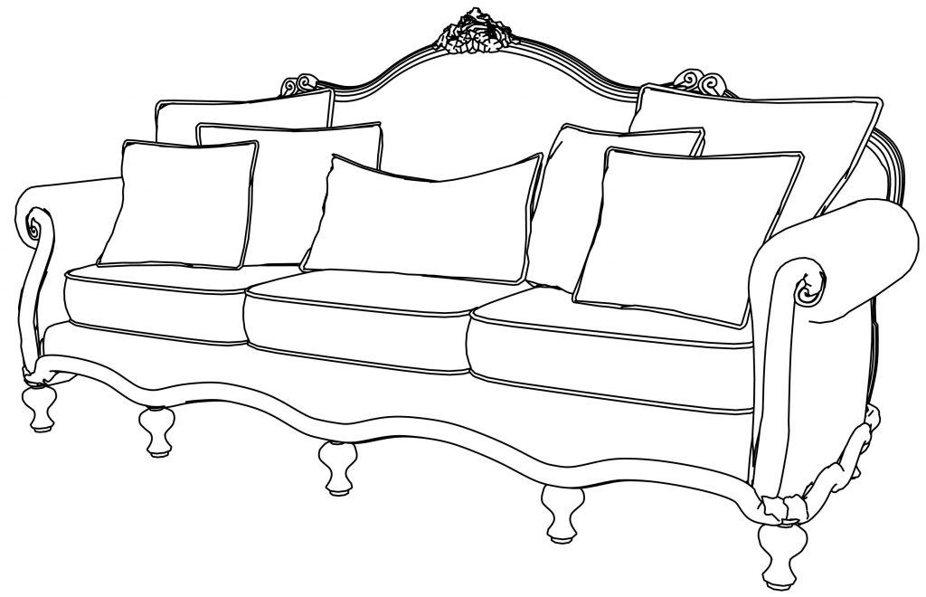 Sofa Gallery Coloring Page - Wecoloringpage.com