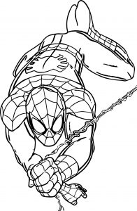 Spider Man Rope Coloring Page