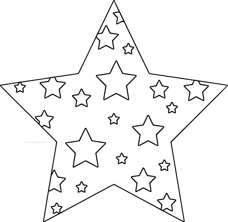 Star In Stars Coloring Page - Wecoloringpage.com