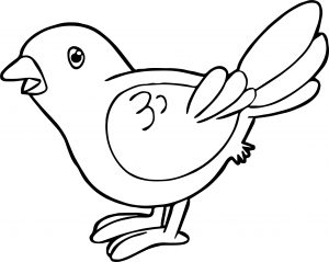 Waiting Bird Coloring Page