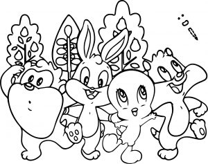 Warner Bros Baby Looney Tunes Forest Coloring Page