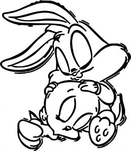 Baby Bugs Bunny Tweety Coloring Page