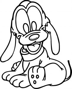 Baby Pluto Front View Coloring Page