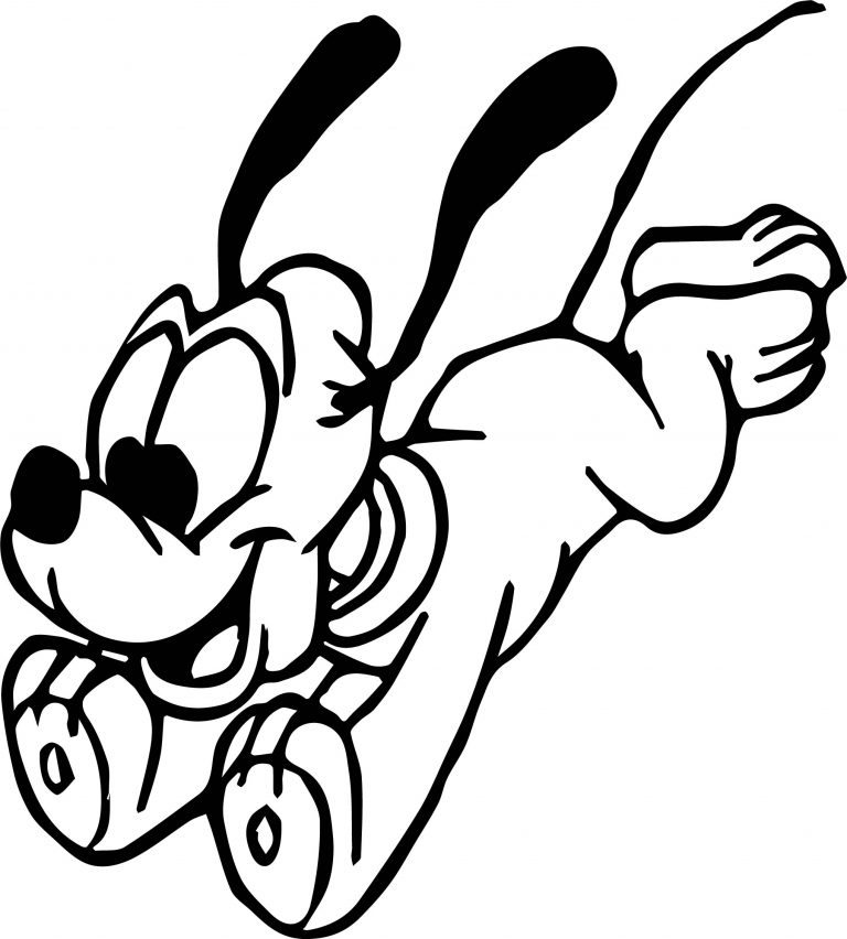 Baby Pluto Jump Coloring Pages - Wecoloringpage.com