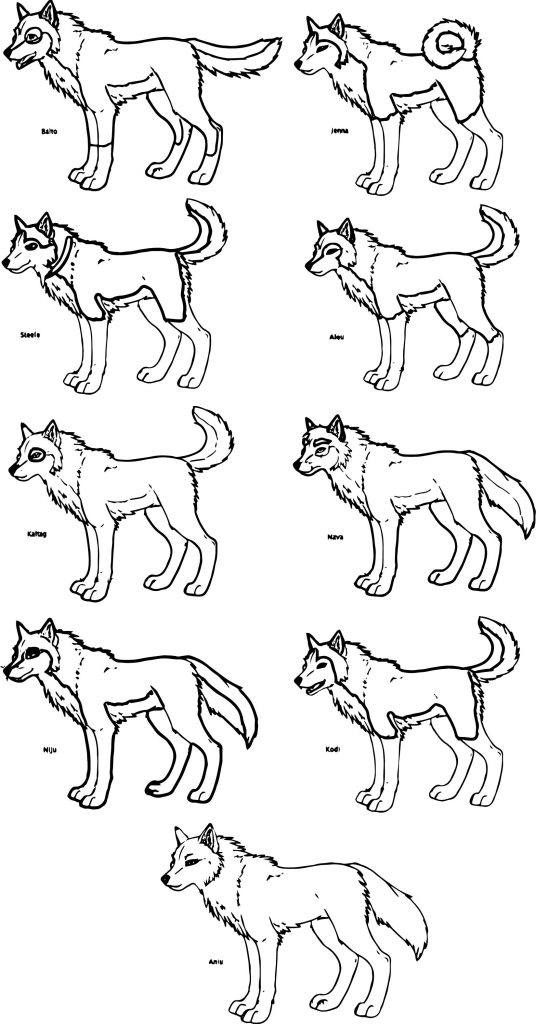 Balto Wolf Style Coloring Page - Wecoloringpage.com