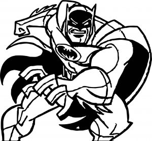 Batman Hard Punch Coloring Page